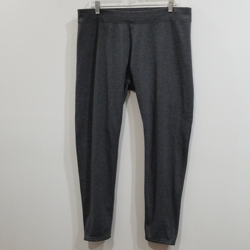 Faded Glory Women's Charcoal Gray Ribbed Leggings - image 2